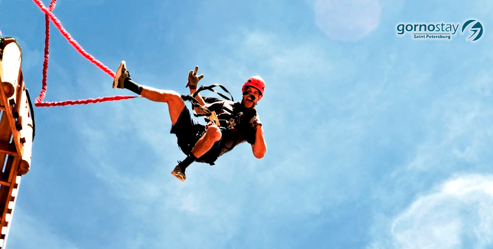 Свободное падение Quick Jump в веревочном парке GORNOSTAY в Купчино Свободное падение Quick Jump в веревочном парке GORNOSTAY в Купчино